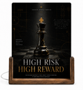 Beleuchteter Glasaufsteller HIGH RISK HIGH REWARD
