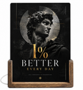 Beleuchteter Glasaufsteller 1% BETTER EVERY DAY